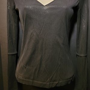 Misdemeanor Small Black Shimmery LS Shirt